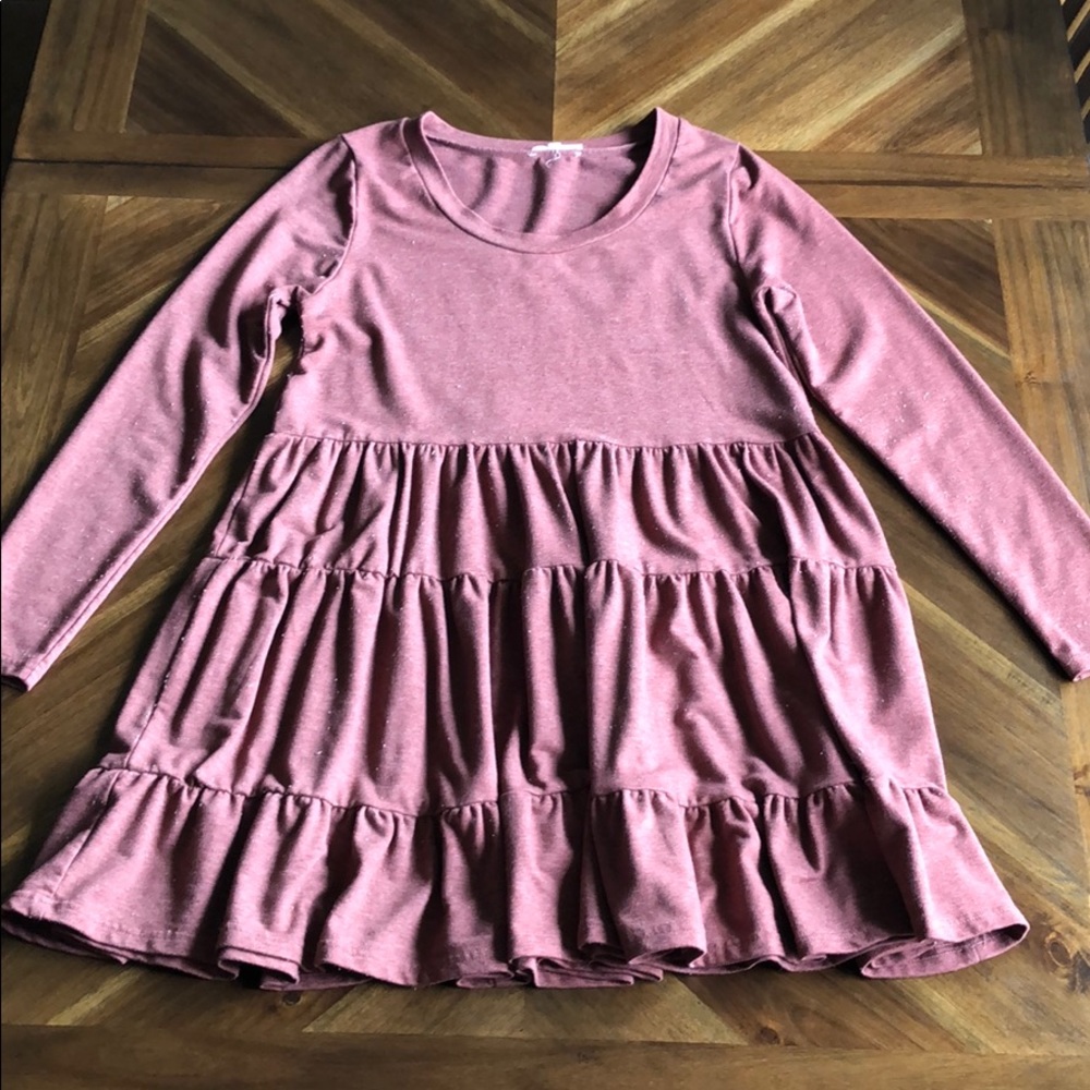 Maroon Tiered Dress